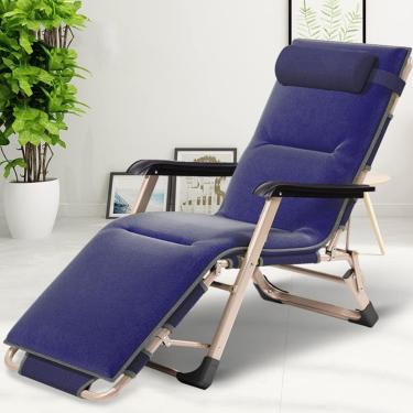 Imagem de Cadeira espreguiçadeira Conjuntos de móveis de jardim para acampamento Cadeiras de deck dobráveis ​​de gravidade zero Espreguiçadeiras reclináveis ​​à prova d'água de metal para escritório a