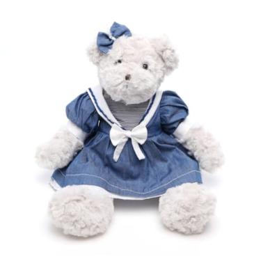 Imagem de Ursinha de pelúcia 39cm com vestido azul