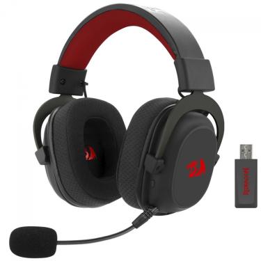 Imagem de Headset Gamer Redragon Zeus Pro Sem Fio Bluetooth Microfone Destacável Surround 7.1 Black H510-PRO