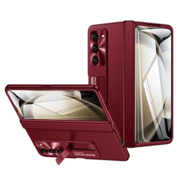 Imagem de Para Samsung Galaxy Z Fold 5 Case Full Dobradiça ProtectionCase com Kickstand Capa de telefone à prova de choque Protetor de tela HD, vermelho, para Samaung Z Fold 5
