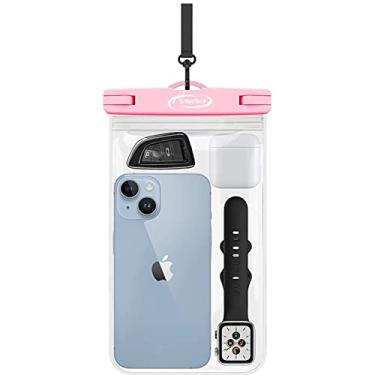 Imagem de Capa impermeável universal grande, bolsa de telefone AiRunTech à prova d'água compatível com iPhone 14 Pro Max/13/12/11/XR/X/SE//8/7, Galaxy S22/S21, Note 20 Pixel/OnePlus protetor de telefone