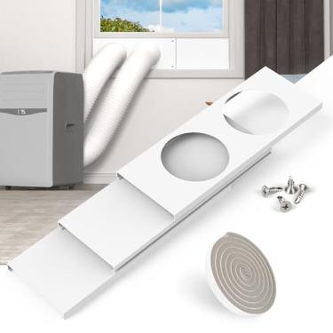Imagem de BJADE'S Kit de vedação de janela de ar condicionado portátil de mangueira dupla para mangueira de exaustão CA portátil de 5,9 polegadas de diâmetro com fita isolante, kit de ventilação de janela CA