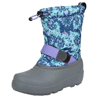 Imagem de Northside Bota de neve de inverno para meninos e meninas pequenas e crian as grandes com isolamento congelado, Aqua/lil s, 9 Toddler