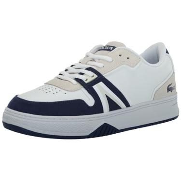Imagem de Lacoste Tênis masculino L001, Branco/Azul marinho, 43