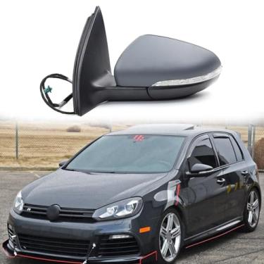 Imagem de Espelho retrovisor lateral adequado para Volkswagen VW Golf 6 A6 MK6 2009-2013 Conjunto de espelho lateral de substituição do espelho retrovisor, ajuste de lente elétrica, aquecimento, seta