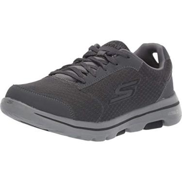 Imagem de Tênis Go Walk 5-Qualify, Skechers, Masculino, Cinza/Preto, 40
