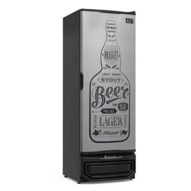 Imagem de Refrigerador Vertical Cervejeira 410L 144 Garrafas 600ml Porta Cega Tipo Inox GRBA-400 GW/TI/220V  - Gelopar