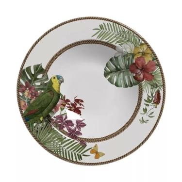 Imagem de Alleanza Tropicos 1077 Conjunto de 6 Pratos, Padrão, Branco/Verde/Amarelo