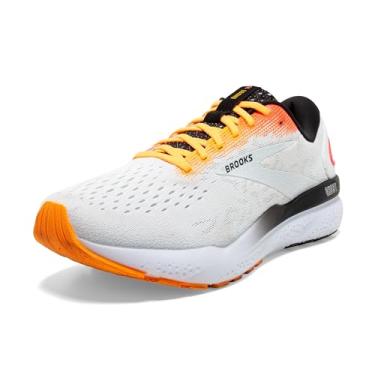 Imagem de Brooks Tênis de corrida masculino Ghost 16 Neutral, Branco/ilusão/coral, 40