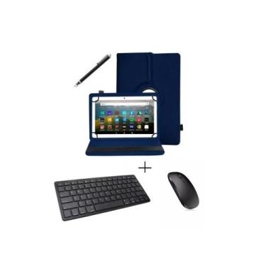 Imagem de Capa + Teclado E Mouse Bluetooth P/ Tab Galaxy S6 Lite P615 - Fam