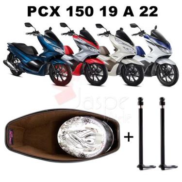 Imagem de Forração Honda Pcx 150 Baú 19 20 Forro Marrom + 2 Antenas - Jaspe Atel