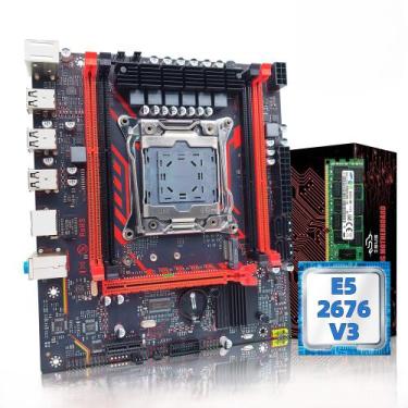 Imagem de Kit Placa-Mãe Intel LGA2011-3 Xeon E5-2676 V3 + 16GB DDR3 ECC + NVME M