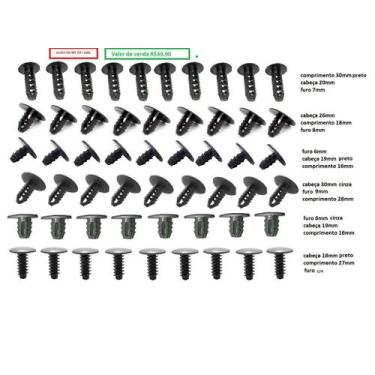 Imagem de kit 60 presilhas forro renault sandero logan oroch captur duster