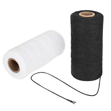 Imagem de Linha de Tecelagem de Fio de Urdidura de Linha de Máquina de Bordar, Linha de Máquina de Bordar 250M Preto Branco, Fino e Forte, Fácil de Transportar para Tapetes