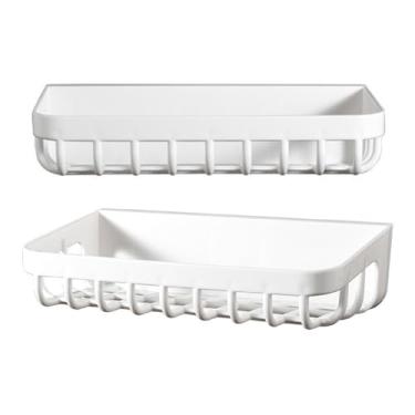 Imagem de Organizador de Cesta Suspensa para Banheiro, Plástico, Montagem na Parede, Armazenamento Com Economia de Espaço para Banheiro (Curto)