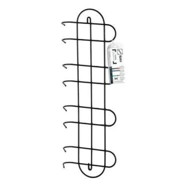 Imagem de Porta Vassoura Em Aço Preto Fosco 41x6x13,2cm - Arthi