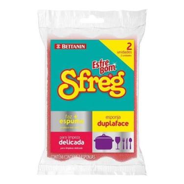Imagem de Esponja Lava Louças Sfreg Dupla Face Pct 2 Unid. Limpeza Versátil - Es