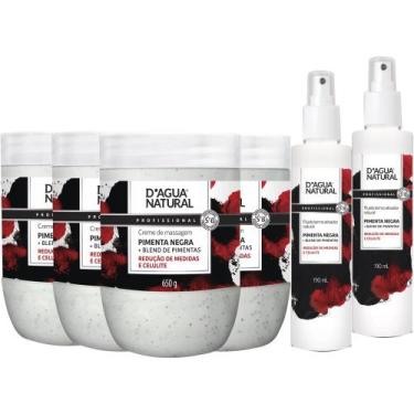 Imagem de 4un pimenta negra 650g 2un fluido termoativo dagua natural - D'agua Na