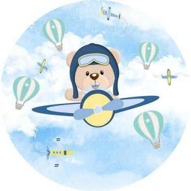 Imagem de Painel Redondo 3D Sublimado Urso Aviador Frd-4857 - Felicitá