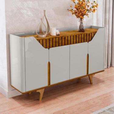 Imagem de Aparador Buffet 4 Portas Tamisa Bechara, Off White/Nature