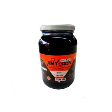 Imagem de Tinta Para Couro Amycron Profissional Diversas Cores 500ml, Preto