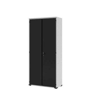 Imagem de Armário Aço Escritório Fechadura 3 Prateleiras EA303 Preto - Elite Aço
