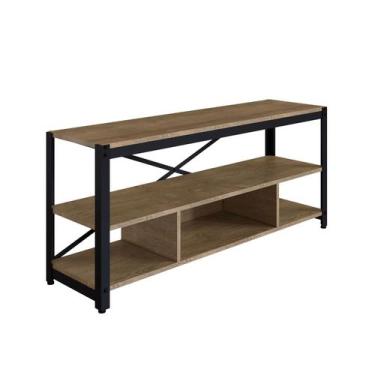 Imagem de Rack Steel Light Vermont Preto Para Tv até 60 Polegadas Industrial Art