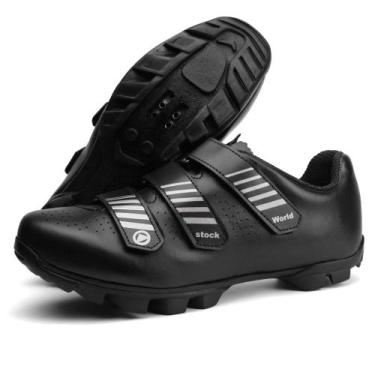 Imagem de Sapatilha Para Pedal Ciclismo Com Clip De Encaixe - SapatoFran, Preto,