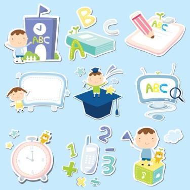 Imagem de Papel de Parede Adesivo Autocolante Vinil Infantil Escola Estudo Profe