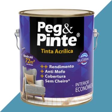 Imagem de Tinta Acrílica para Parede Peg e Pinte 3,6L Eucatex, Azul Profundo
