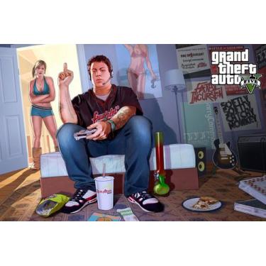 Imagem de Poster Cartaz Jogo Grand Theft Auto V Gta 5 O - Pop Arte Poster, 60x90