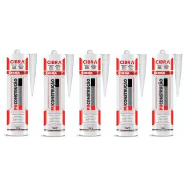 Imagem de 5 Selante Adesivo Poliuretano Cibra Pu Construção 400 Preto - Cibra Se