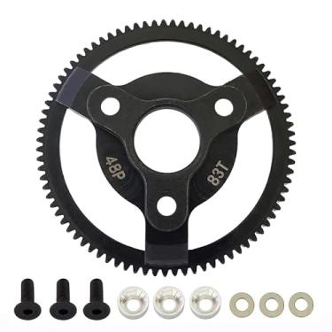 Imagem de AMOGOT Metal Steel 48P 83T Spur Gear for RC 1/10 2WD Slash Stampede Rustler 2WD Bandit VXL XL-5 F-150 SVT Upgrade Parts 83T