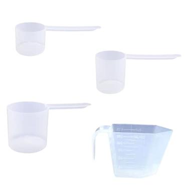 Imagem de Concha de cabo longo, (60 ml, 80 ml, 118,4 ml, 256 ml) de plástico, colheres de medição para pós e grânulos, café, ração de animais, grãos, proteína, especiarias e outros produtos secos, (conjunto com 4) livre de BPA