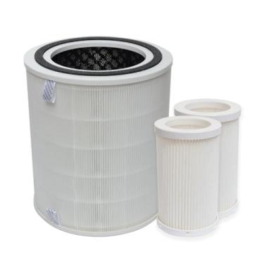 Imagem de PUREBURG Conjunto de filtros de substituição compatível com DH Lifelabs Aaira + purificador de ar HEPA, filtro H13 HEPA + filtro de evaporação a frio x 2 VOCs de poeira limpa a ar