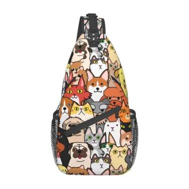 Imagem de Mochila tiracolo vintage de elefante, unissex, bolsa de ombro para mulheres, homens, caminhadas, viagens, Cães e gatos, One Size