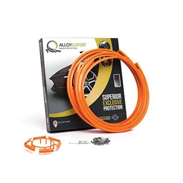 Imagem de AlloyGator Protetores de roda de liga leve | Protetores de aro | Proteção de roda | Proteção de roda de liga | Serve para rodas de 12 a 24 polegadas de diâmetro | 15 cores | Pacote com 4 (laranja,