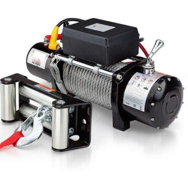 Imagem de Guincho Elétrico 12000lbs Para Troller, Jipe, Defender, L200 - Bull