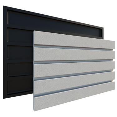 Imagem de Kit Econômico com 5 Unidades Placa Forma  de Gesso Ripado - Preto - Te