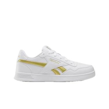 Imagem de Reebok Tênis feminino Court Advance, Branco/dourado metálico, 21