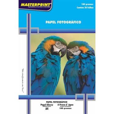 Imagem de Papel Fotográfico A4 180g Glossy Masterprint 20 Folhas