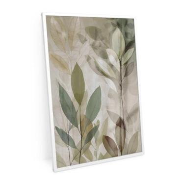 Imagem de Quadro Grande Folhas Da Natureza Para Escritório 120x80 Cm - Bimper Qu