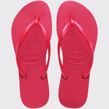 Imagem de Chinelo Feminino de Dedo Casual Havaianas Slim 4000030, Pink fever, 37