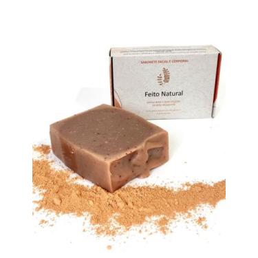 Imagem de Sabonete facial e corporal Feito Natural de argila rosa e óleo de rosa