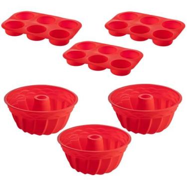 Imagem de Jogo Forma Silicone Cupcake + Forma Espiral Sortida - 3Un - QUALITY HO