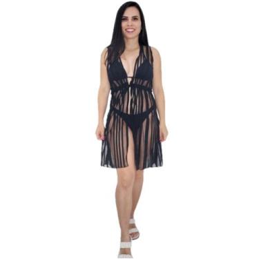 Imagem de Chemise regata saída de praia com cinto ajustável - Tropicana Modas, Ú