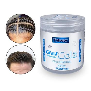 Imagem de Gel Cola Siliconado Incolor Ultra Fixação Cabelo Penteados Definição A