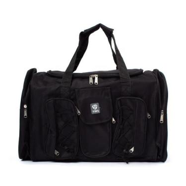 Imagem de Sacola de Viagem Yins com Bolsos Frontais Preto, Único, Preto