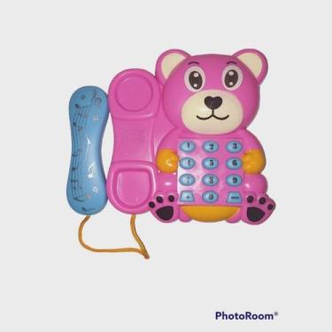 Imagem de Brinquedo Telefone Infantil Musical Com Som E Luzes (Rosa) - Toy king