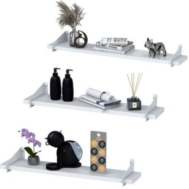 Imagem de 3 Prateleiras Suspensa Multiuso 60Cm Para Sala Quarto SF B - ShopForte